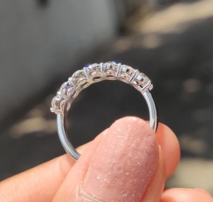 Bague de mariage ovale en diamants cultivés en laboratoire de 2,00 carats avec 7 pierres pour femme, bijoux en or 10K/14K/18K/PT950/S925 - Product Image 6