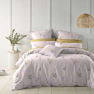 Ensemble de literie de luxe en microfibre, 4 pièces, tissu 100% polyester tissé 125 g/m², collection de draps de lit jumeaux, housse de couette florale - Product Image 1