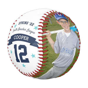 Couleur impression numérique Photo Baseball bois dur noyau caoutchouc Baseball prend en charge bricolage personnalisé fête des pères cadeau vacances cadeaux Baseball - Product Image 4