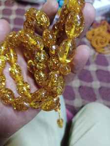 Tasbih islamique en résine blanche artisanale pour la prière et les occasions spéciales, jours du Ramadan et de l'Aïd - Product Image 5