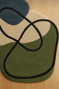 100% ขนสัตว์แบบใหม่จากนักออกแบบสมัยใหม่พรมปูพื้นแบบมีหลายสีสำหรับห้องนั่งเล่นห้องนอนสำนักงานโรงแรม - Product Image 3