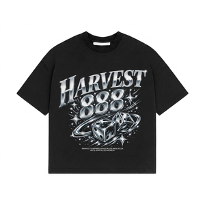 T-shirt oversize en coton respirant 220 GSM, blanc, impression numérique, logo personnalisé, 100% coton, coupe ample pour homme, imprimé. - Product Image 3
