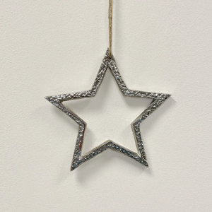 Wholesale Customized Best Quality Metal Silver <b>Star</b> Hanging Ornament <b>For</b> <b>Tree</b> Decoration in Low Price - Product Image 2