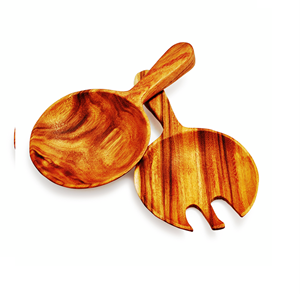 Mountain Woods Juego de 2 servidores de ensalada hechos a mano de lujo Fuente de alimentación personalizable para uso en la cocina del hogar - Product Image 5