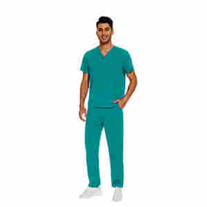 Uniformes médicaux unisexe à manches courtes pour femmes et hommes en coton unisexe personnalisé - Product Image 6