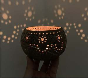 Eco2go Vietnam ofrece portavelas de té de cáscara de coco de alta calidad para decoración del hogar muestra gratis disponible - Product Image 6