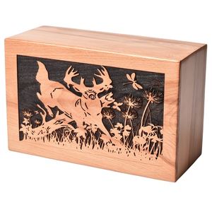 กล่องเผาศพไม้บีชสําหรับเถ้ามนุษย์ Dear Tree โกศเผาศพส่วนบุคคลสําหรับสัตว์เลี้ยงงานฝีมือฝัง - Product Image 2