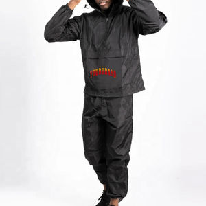 Survêtement pour homme de qualité supérieure, coupe-vent, fermeture éclair intégrale, respirant, logo personnalisé, taille plus - Product Image 6