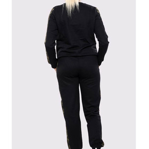 Conjunto de ropa de salón estampada para mujer de talla grande, chándal informal de dos piezas con Top estampado y pantalones para correr, ropa OEM al por mayor - Product Image 4