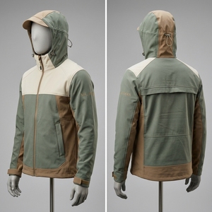 <b>Men</b> Hooded Softshell <b>Jacket</b> Color Block Outdoor Windproof <b>Waterproof</b> <b>Breathable</b> Eco-Friendly <b>Lightweight</b> Casual Workwear Front - Product Image 3