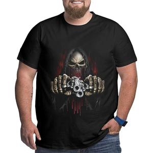 Camisetas gráficas de talla grande para hombre Camiseta ajustada de estilo de moda transpirable Color sólido hecho a medida MOQ bajo Logotipo liso en blanco - Product Image 5