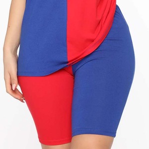 Conjunto de camiseta corta de algodón multicolor para mujer, ropa informal de verano, venta al por mayor, servicio OEM - Product Image 4