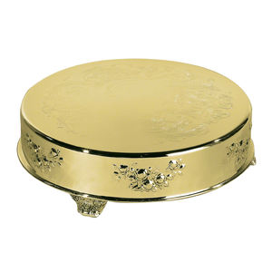 Soporte de pastel de metal chapado en oro hecho a mano venta directa de fábrica OEM - Product Image 1