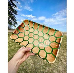 Unique <b>Wooden</b> Resin Serving Tray with Resin and Agate FusionRamzan Special - Product Image 6