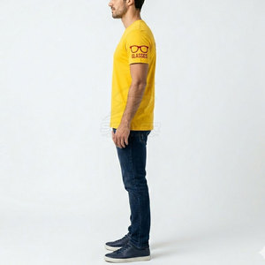 T-shirt pour homme en coton tricoté de qualité supérieure, broderie, écologique, séchage rapide, léger, respirant, facile à porter, tendance - Product Image 4