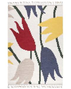 Alfombras Kilim de lana tejidas a mano hechas a mano de diseñador patrón geométrico de estilo liso trenzado para uso en sala de estar pila de bucle lavable - Product Image 2