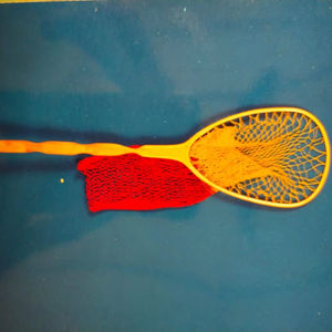 Red de aterrizaje para pesca con mosca, marco de mango de madera, Red de captura y liberación, red de pesca de goma ligera portátil, red para trucha - Product Image 1