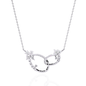 สร้อยคอทองคำ14K สุดหรูเพชรสำหรับปลูกในห้องปฏิบัติการแบบแฟนซี VVS D E Color IGI ได้รับการรับรองกุหลาบสีเหลืองสีขาวทองจำนวนมาก - Product Image 6