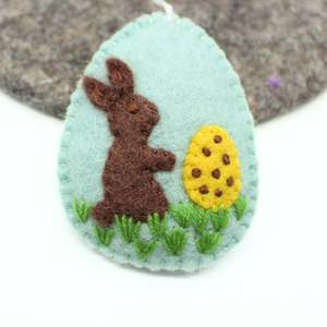 Huevo de Pascua hecho a mano de fieltro, huevo de Pascua de fieltro de lana, huevo de Pascua de fieltro de tamaño personalizado, huevo de Pascua de fieltro hecho a mano 100% lana - Product Image 2