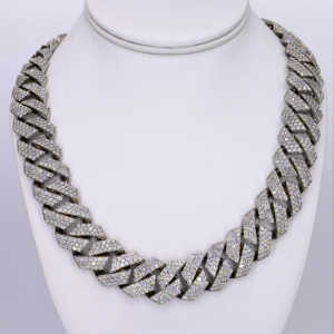 Hip Hop 14mm VVS Moissanite Iced Out Round Cut Diamond Cuban Link Chain Bijoux pour hommes en argent Sterling 925 - Product Image 6