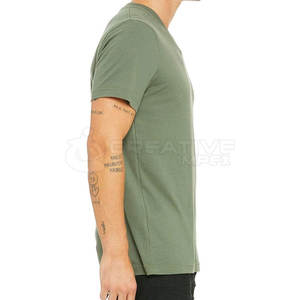 เสื้อยืดคอวีแขนครึ่งมีคุณภาพสูงบริการ OEM การเย็บปักถักร้อยและการพิมพ์สำหรับโปรโมชั่นแบรนด์ - Product Image 6