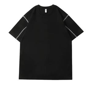 T-shirt à manches courtes personnalisé, polo pour l'équipe de travail, uniforme d'école, réunion, coton absorbant la transpiration, col rond, impression de logo - Product Image 2