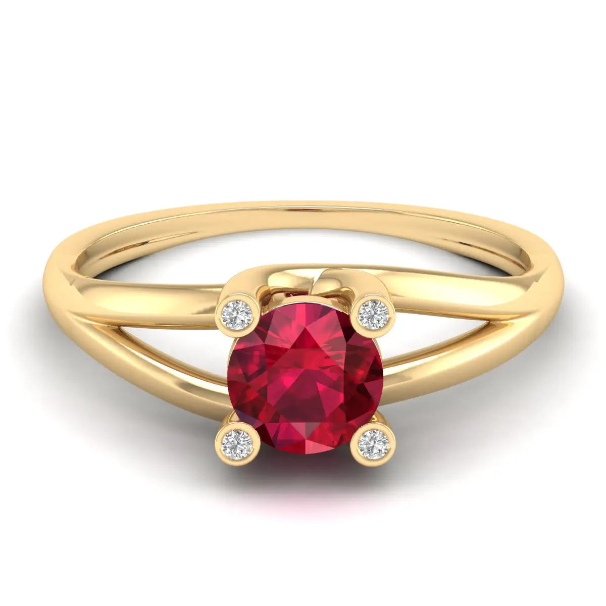 HTC Bijoux Personnalité Classique Élégant Cercle Mystérieux Ancien Rubis Naturel Diamant 18k Solide Or Jaune Fine Jewelry Ring