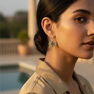 Pendientes de Plata 925 con Peridoto Verde para Mujer - Product Image 1