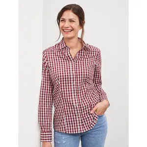 Ladies' <b>Checked</b> Blouse Corporate Merchandising Promotional Polo <b>Shirts</b> - Product Image 1