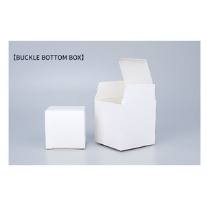 Caja de regalo pequeña blanca Universal, caja de embalaje de 350g, caja cuadrada de cartón en blanco, caja de Color personalizada cosmética - Product Image 3