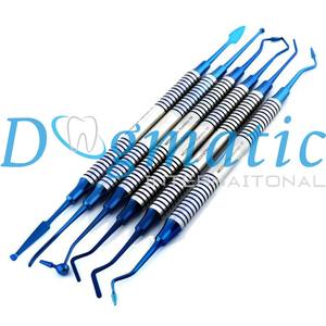 Juego de Instrumentos Dentales de Composite Azul con Recubrimiento de Titanio Dogmatic Insternational DM007, 6 Piezas, Antiadherentes, Super Plugger, Scalers - Product Image 2