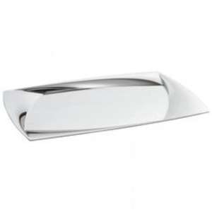 Superbe plateau de service en acier inoxydable avec bords décoratifs, parfait pour améliorer les présentations de buffet lors des fêtes - Product Image 2