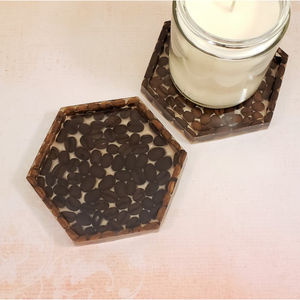 Multi Design Brown Color Coasters Customized Tabletop Decoration Trending Drink Ware Mat and Pads <b>Glass</b> Holder Functional - Product Image 6