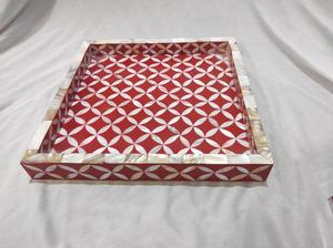 Plateau de service pour décor EID, modèle en résine mère de la perle, artisanat en bois, décoration de maison, cadeau de mariage, RAMADAN - Product Image 6