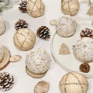Verre décoratif avec boule de perles incassable décoration suspendue de sapin de Noël pour la pièce maîtresse boules de décorations de fêtes de boules - Product Image 3