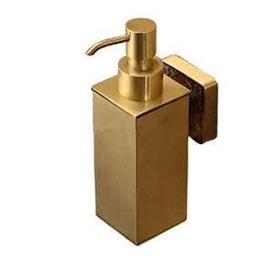 Distributeur de produits de bain de luxe pour hôtel, en métal, avec pompe, pour shampoing doré, forme carrée, pompe à savon liquide de luxe - Product Image 1