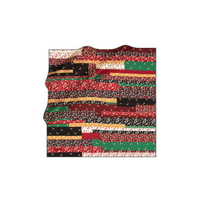 Black and <b>Red</b> Cotton Floral Square Handkerchief <b>Scarf</b> - Product Image 1