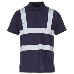 2024 Direct Factory Supply High Visibility <b>Yellow</b> Solid Knitted Short Sleeve Reflective Breathable Safety Men for Shirts - Product Image 6