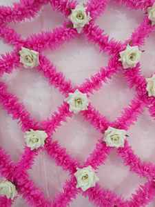 ฉากหลังตกแต่งดอกไม้อินเดียสวยงามทำด้วยมือฉากหลังที่เป็นมิตรกับสิ่งแวดล้อมสำหรับงานแต่งงานทั้งหมดฟังก์ชั่นและกิจกรรม - Product Image 2