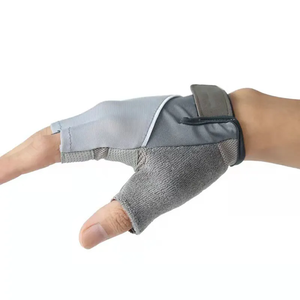ถุงมือหนังครึ่งนิ้วสำหรับผู้ชาย, ถุงมือป้องกันมือมอเตอร์ครอสถุงมือขี่จักรยานแข่งมอเตอร์ไซด์ - Product Image 2