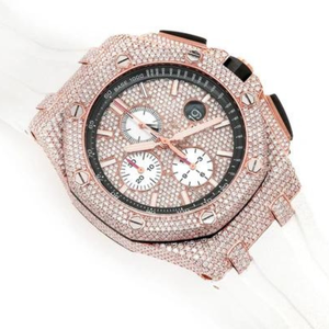 Montre en diamant Moissanite VVS de qualité supérieure, bijoux de mode, montre sertie de diamants - Product Image 2