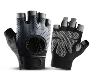 Gants d'haltérophilie professionnels avec protection des doigts et poignée de paume rembourrée en mousse pour la salle de sport - Product Image 4