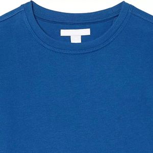 สเวตเตอร์คอกลมแขนยาวแบบสวมหัวเสื้อสเวตเชิ้ตคอกลมแบบคลาสสิกสำหรับผู้ชายสวมใส่ในชีวิตประจำวันสีฟ้า - Product Image 4