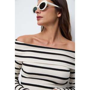 Blusa a Rayas con Cuello de Lazo para Mujer, Corte Holgado, Moda Diaria, Decoración con Botones, Estampado de Seda, Chifón y Algodón, Talla XL para Otoño y Primavera - Product Image 4