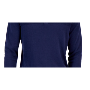 Maglione da Uomo Club Room Blu con Collo Alto e Bottoni, Maglieria Invernale in Cashmere con Chiusura a Zip, Taglia Piccola con Logo Stampato - Product Image 3