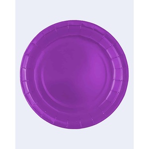 Assiettes en papier violettes Party Love 23 cm jetables pour fêtes, lot de 12 - Product Image 1
