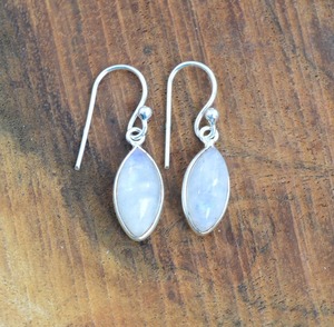925 argent Sterling pierre de lune pierres précieuses boucles d'oreilles bijoux à la main argent Boho Style boucles d'oreilles bijoux pour femmes cadeau de mariage femme - Product Image 5