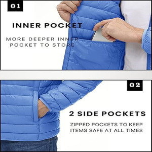 Chaqueta Acolchada de Alta Calidad, Hermosa Chaqueta de Invierno con Burbujas para Hombre, Precio al por Mayor, Abrigos Brillantes para Hombre - Product Image 3