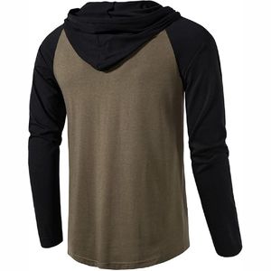 เสื้อฮู้ดแบบสวมหัวสำหรับผู้ชายสีทึบ2025ใหม่ - Product Image 3