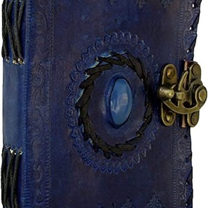 Handmade Vintage da Tạp Chí viết máy tính xách tay <span class=keywords><strong>A5</strong></span> kích thước dễ thương phong cách RÀNG BUỘC ĐỐI với phụ nữ người đàn ông khóa bán đá quý Quà Tặng Nhật Ký - Product Image 2